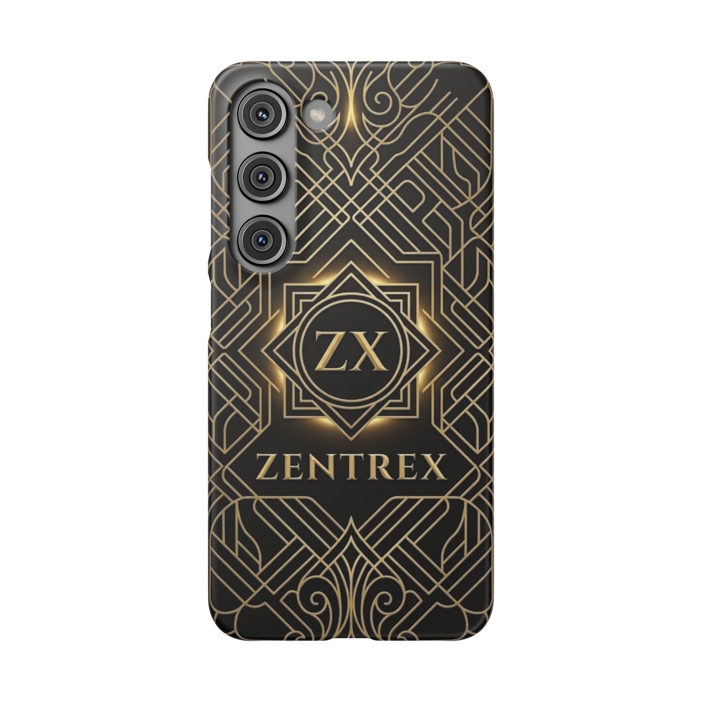 Luxury Gold Geometric Art Deco Slim Phone Case for iPhone & Samsung