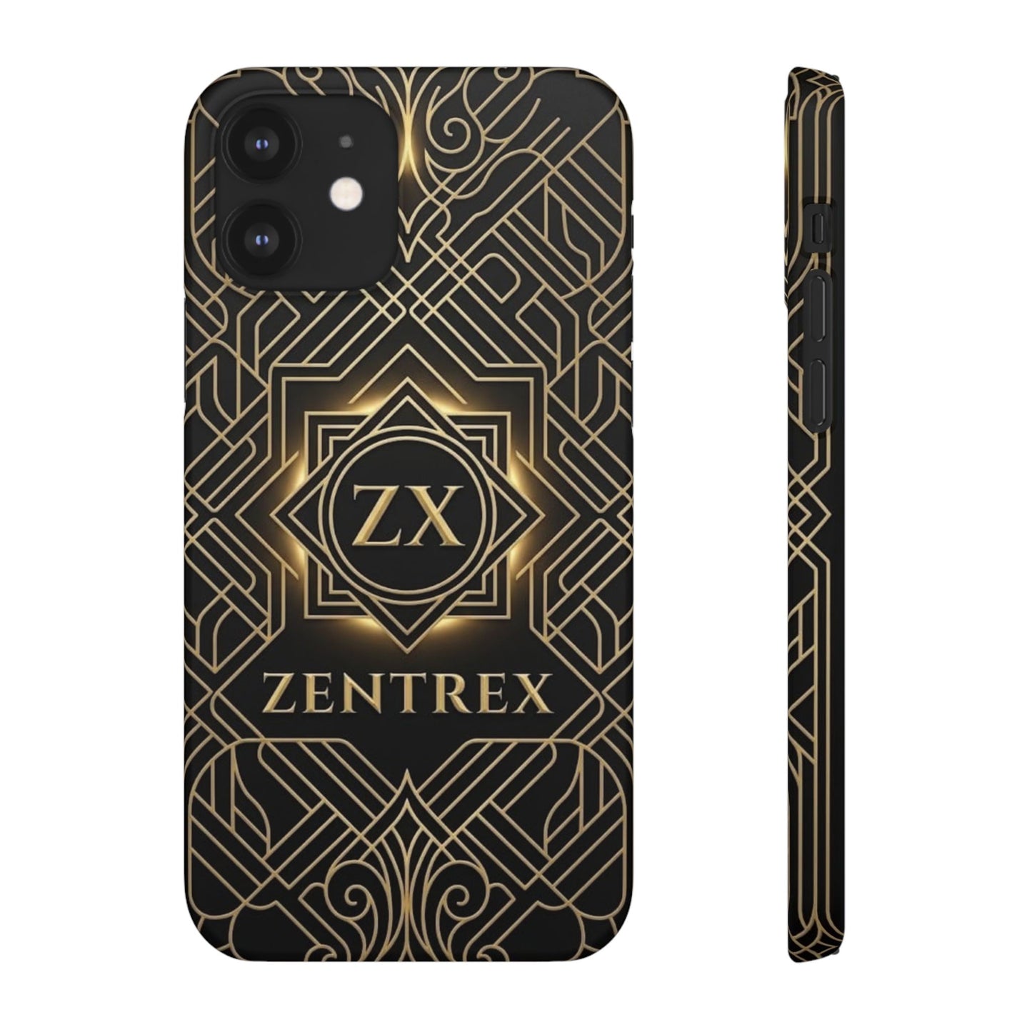 Luxury Gold Geometric Art Deco Slim Phone Case for iPhone & Samsung