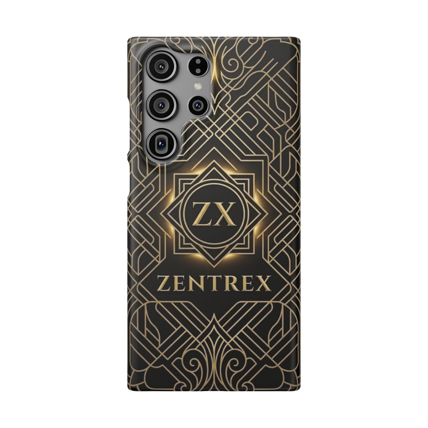 Luxury Gold Geometric Art Deco Slim Phone Case for iPhone & Samsung