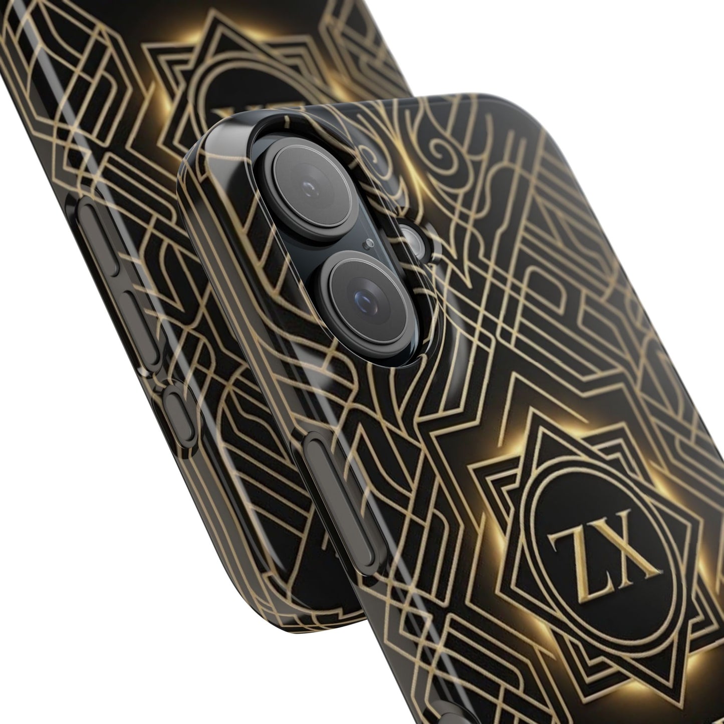 Luxury Gold Geometric Art Deco Slim Phone Case for iPhone & Samsung