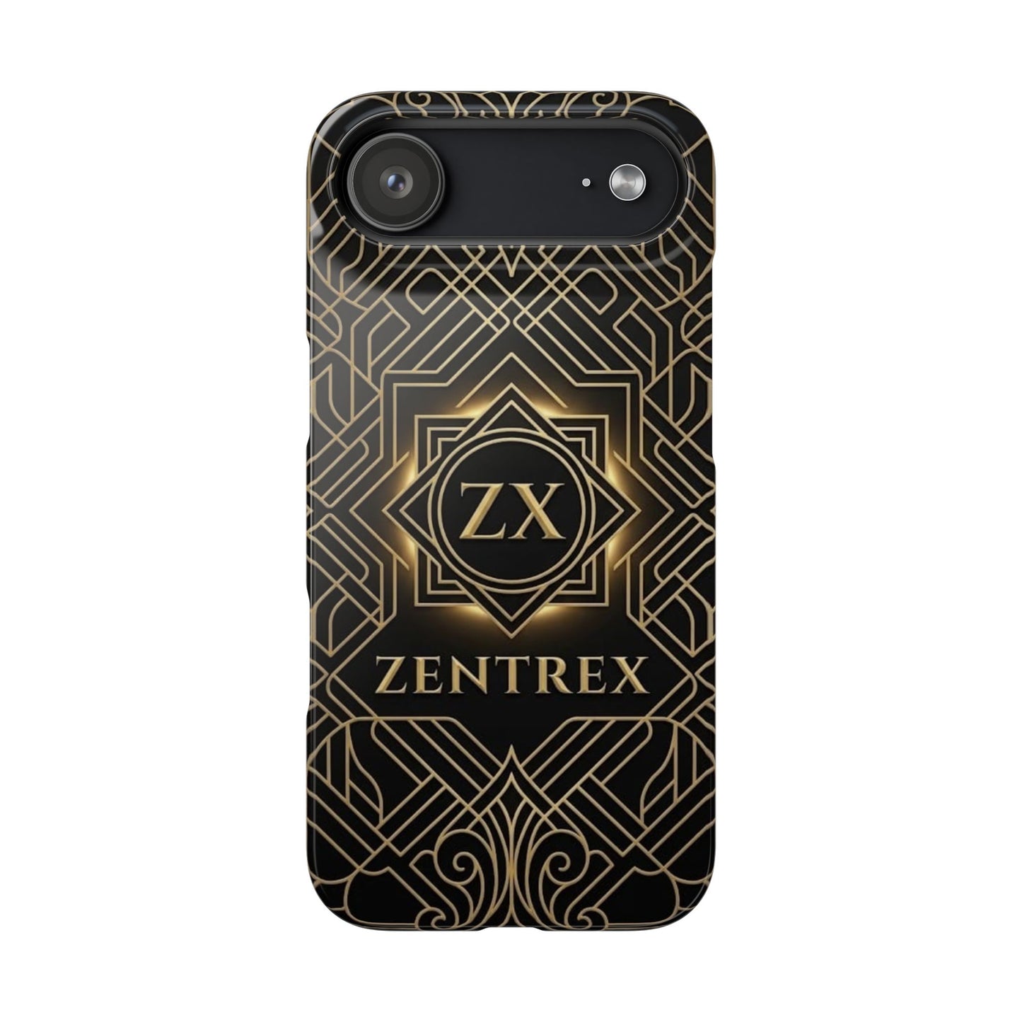 Luxury Gold Geometric Art Deco Slim Phone Case for iPhone & Samsung