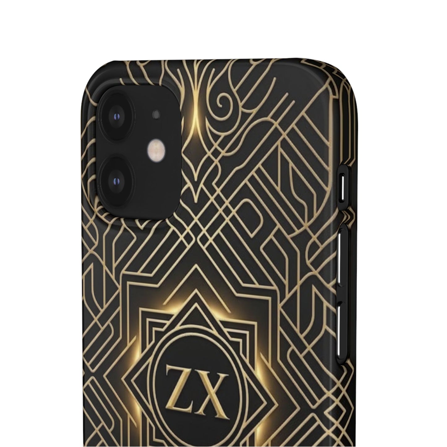 Luxury Gold Geometric Art Deco Slim Phone Case for iPhone & Samsung