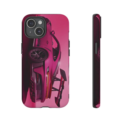Vivid Pink Sports Car Tough Phone Case - Drop Proof Armor Cover