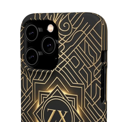 Luxury Gold Geometric Art Deco Slim Phone Case for iPhone & Samsung