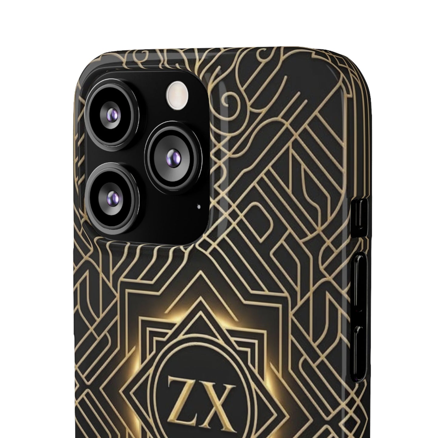 Luxury Gold Geometric Art Deco Slim Phone Case for iPhone & Samsung