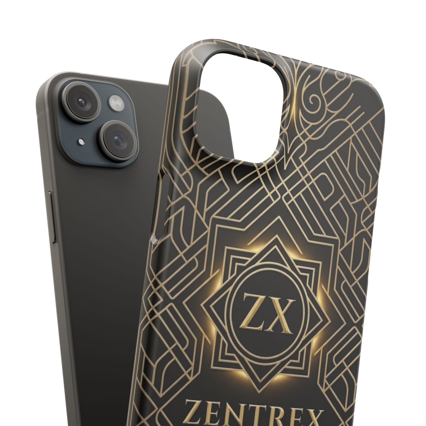 Luxury Gold Geometric Art Deco Slim Phone Case for iPhone & Samsung