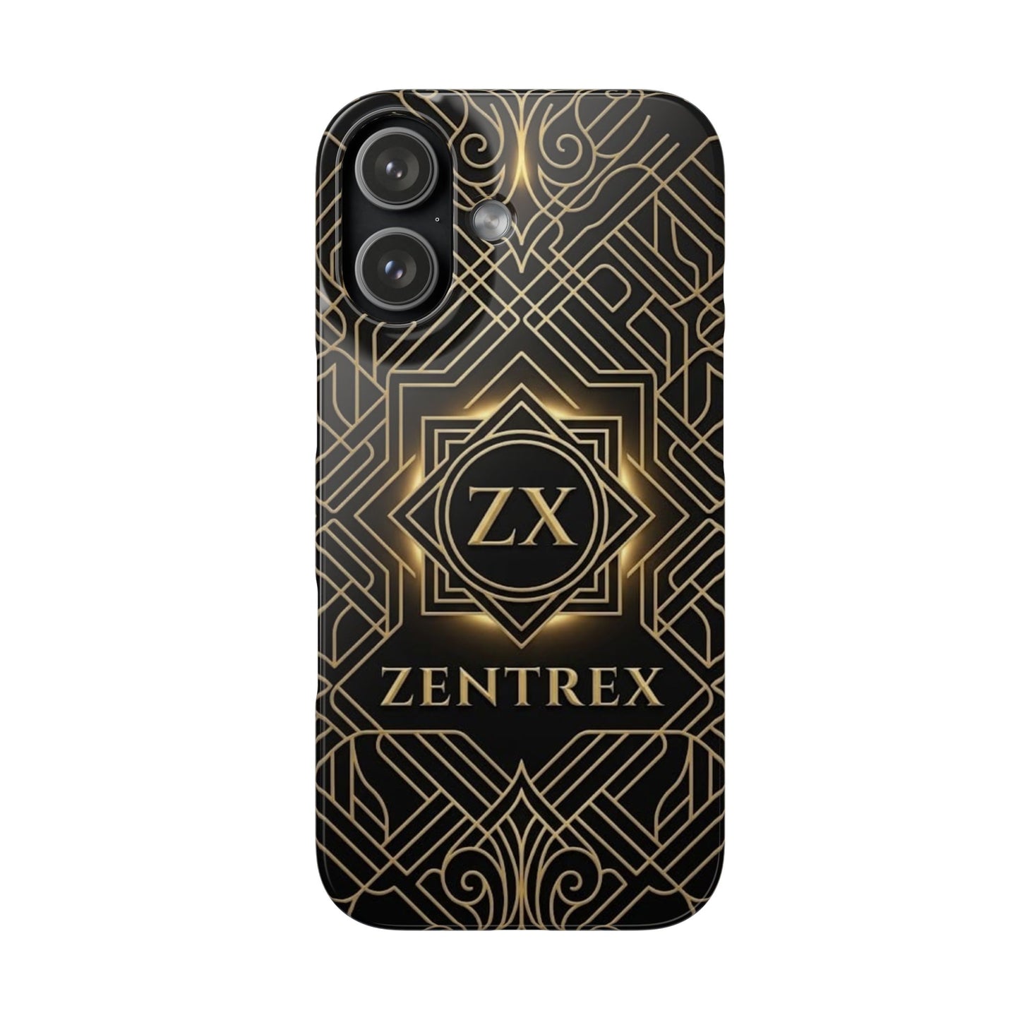 Luxury Gold Geometric Art Deco Slim Phone Case for iPhone & Samsung
