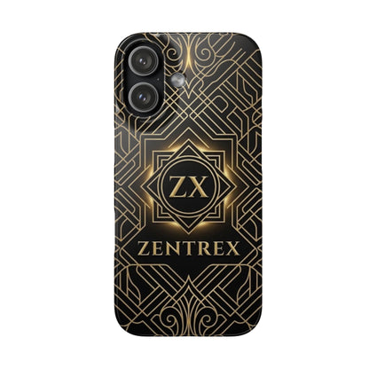 Luxury Gold Geometric Art Deco Slim Phone Case for iPhone & Samsung