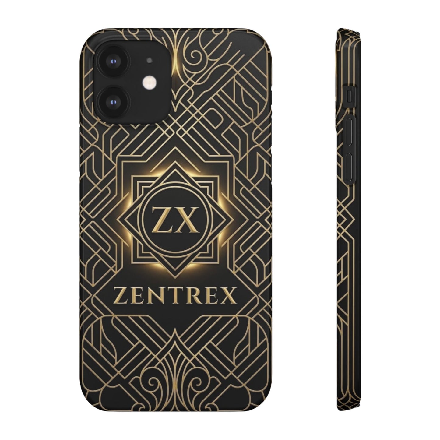 Luxury Gold Geometric Art Deco Slim Phone Case for iPhone & Samsung