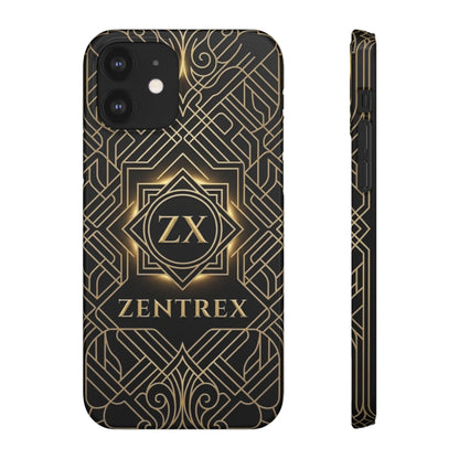 Luxury Gold Geometric Art Deco Slim Phone Case for iPhone & Samsung