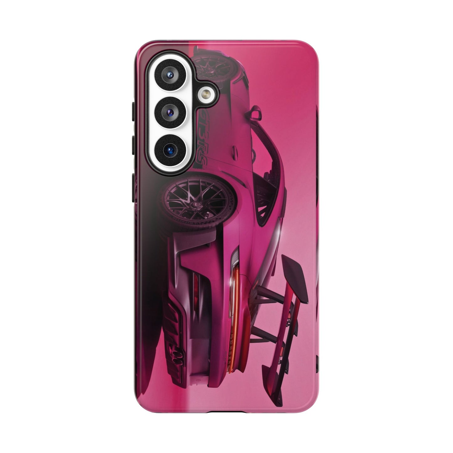 Vivid Pink Sports Car Tough Phone Case - Drop Proof Armor Cover