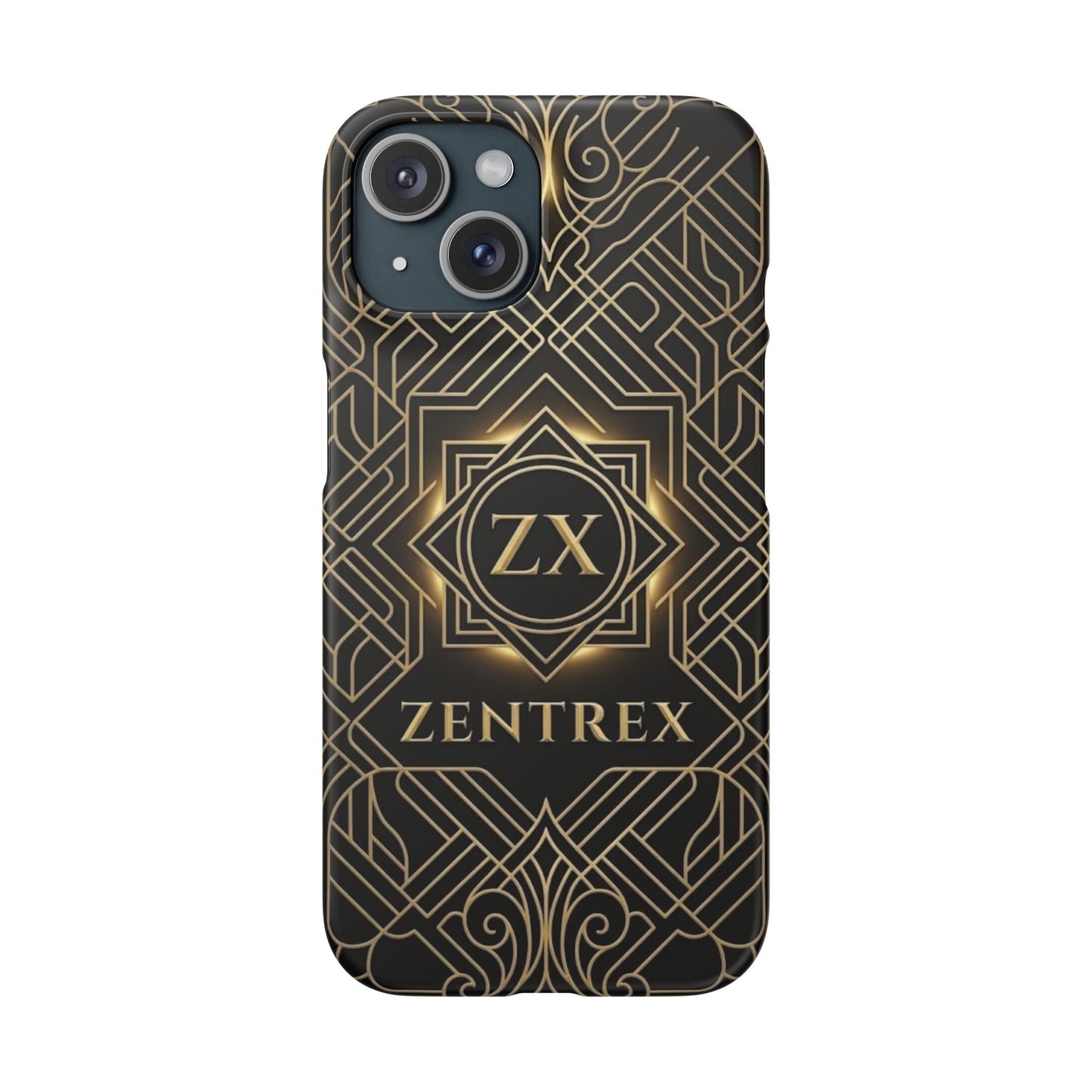 Luxury Gold Geometric Art Deco Slim Phone Case for iPhone & Samsung