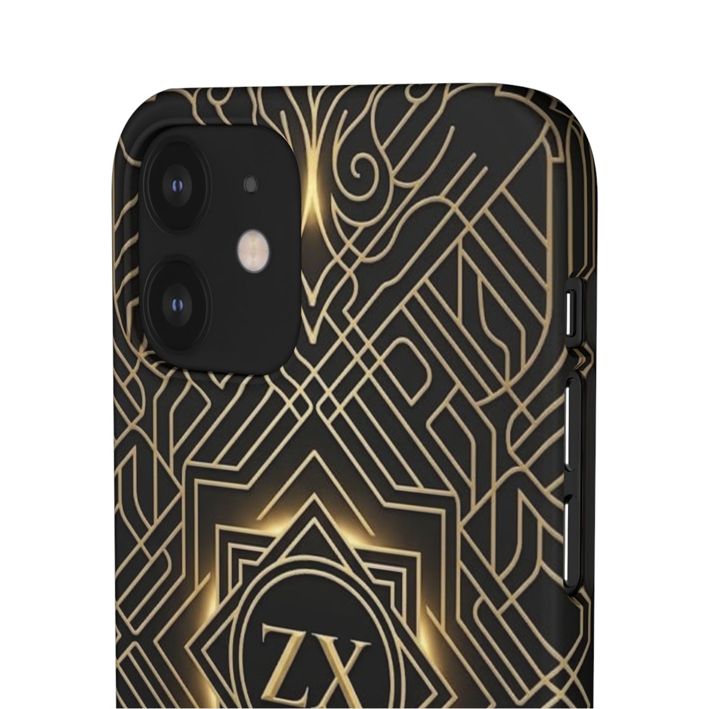 Luxury Gold Geometric Art Deco Slim Phone Case for iPhone & Samsung