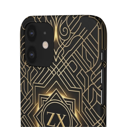 Luxury Gold Geometric Art Deco Slim Phone Case for iPhone & Samsung