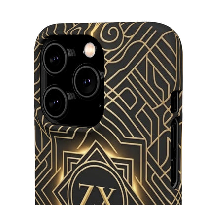 Luxury Gold Geometric Art Deco Slim Phone Case for iPhone & Samsung