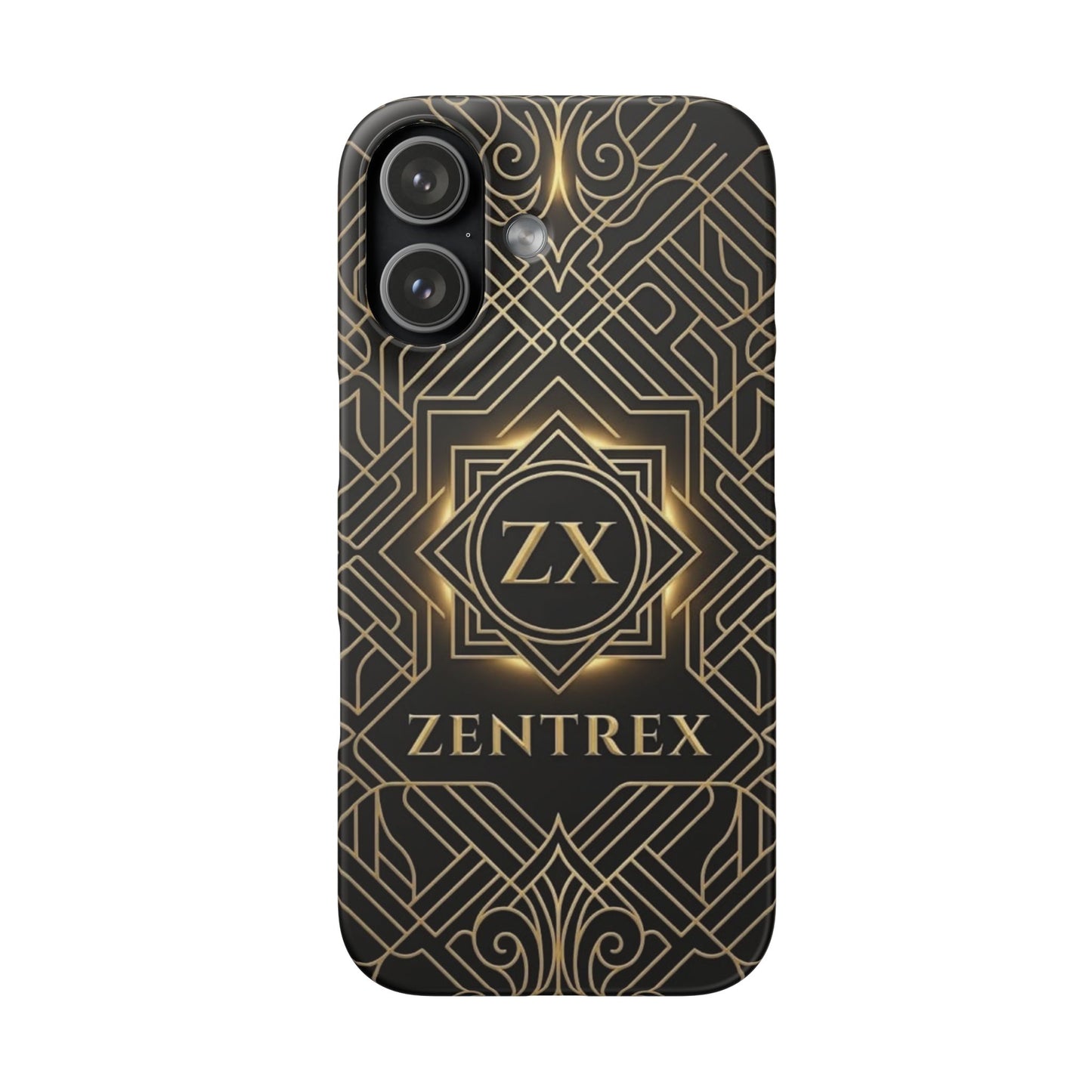 Luxury Gold Geometric Art Deco Slim Phone Case for iPhone & Samsung