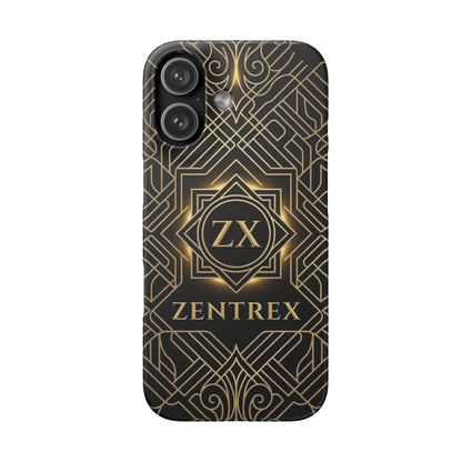 Luxury Gold Geometric Art Deco Slim Phone Case for iPhone & Samsung