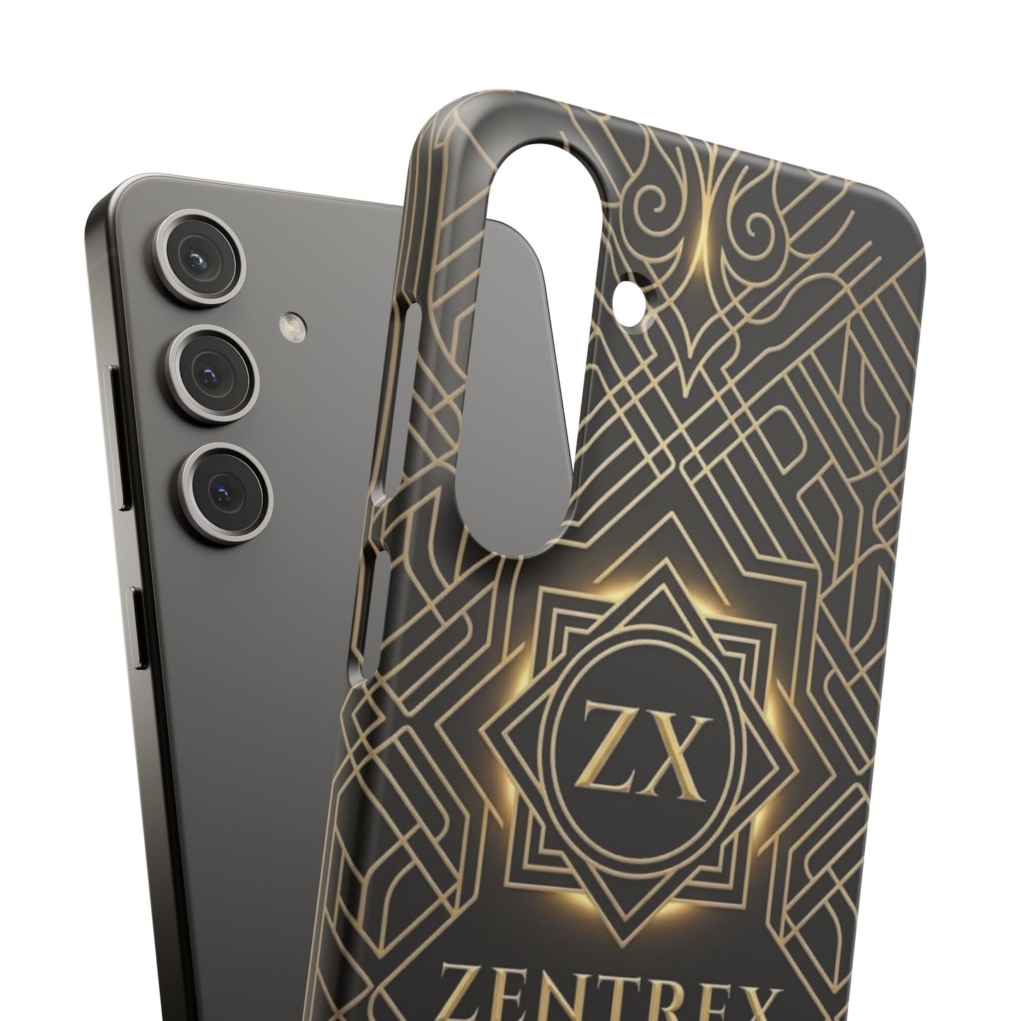 Luxury Gold Geometric Art Deco Slim Phone Case for iPhone & Samsung