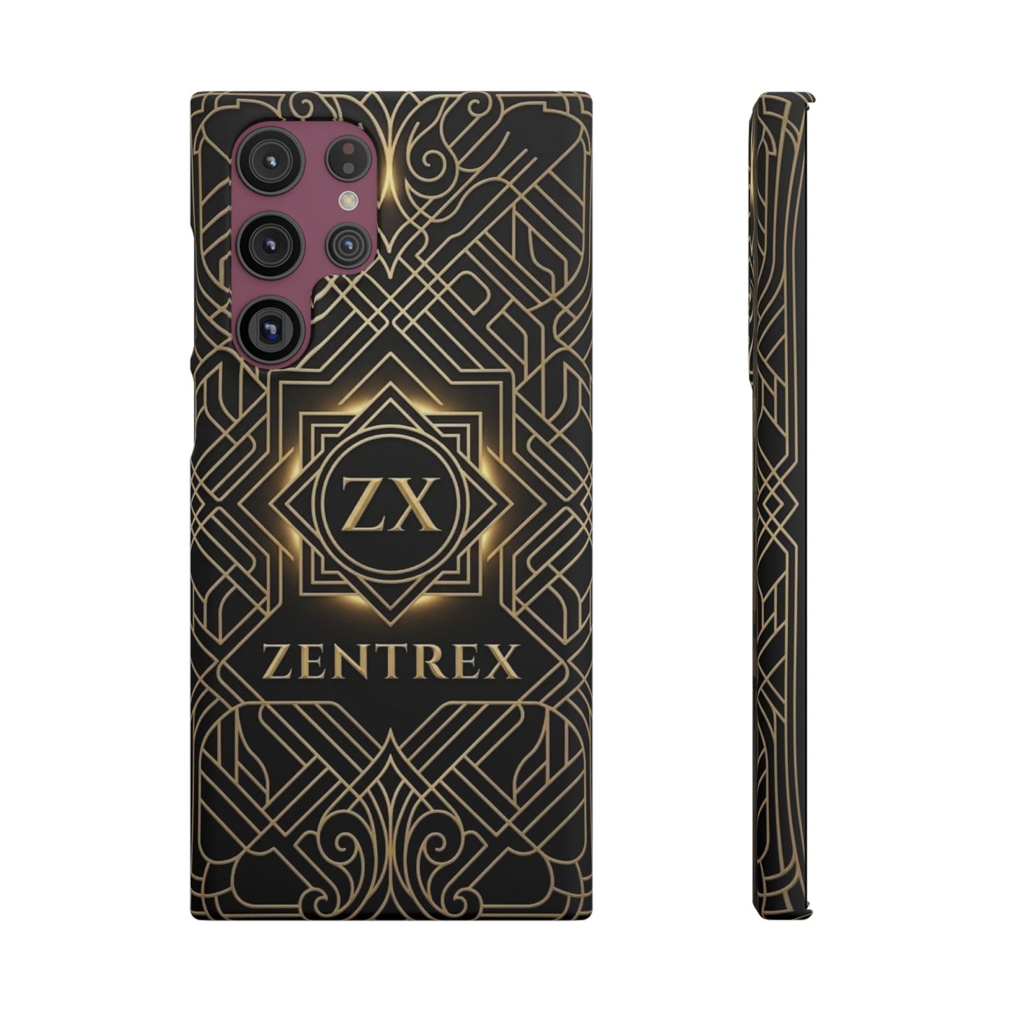 Luxury Gold Geometric Art Deco Slim Phone Case for iPhone & Samsung