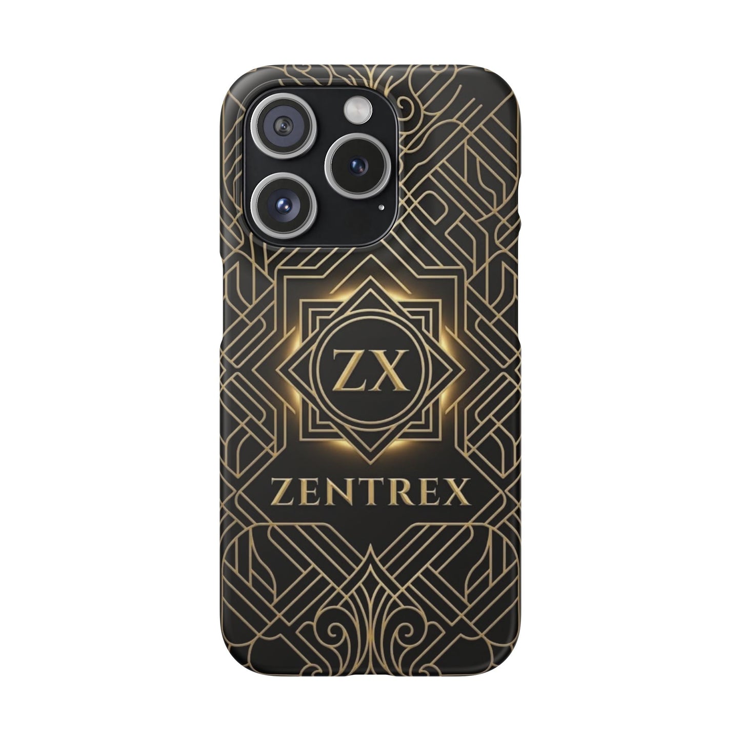 Luxury Gold Geometric Art Deco Slim Phone Case for iPhone & Samsung