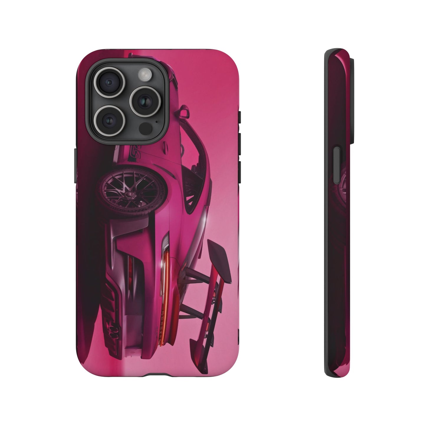 Vivid Pink Sports Car Tough Phone Case - Drop Proof Armor Cover