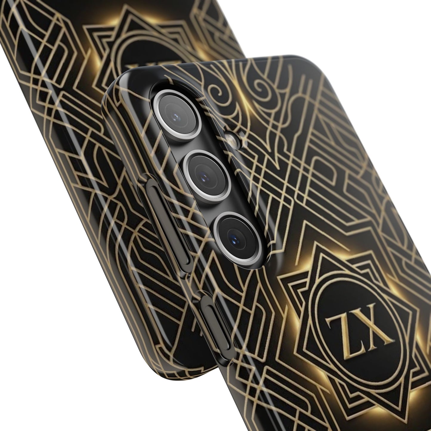 Luxury Gold Geometric Art Deco Slim Phone Case for iPhone & Samsung