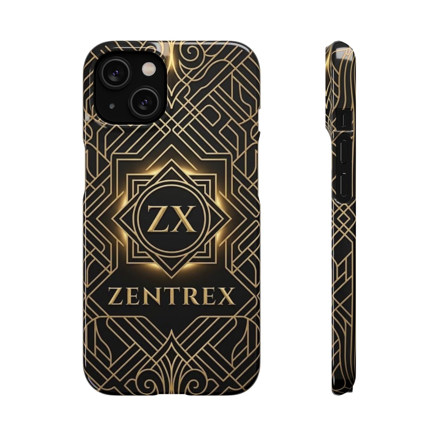 Luxury Gold Geometric Art Deco Slim Phone Case for iPhone & Samsung