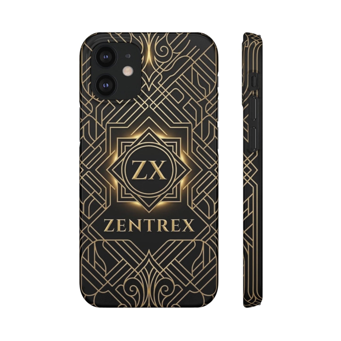 Luxury Gold Geometric Art Deco Slim Phone Case for iPhone & Samsung