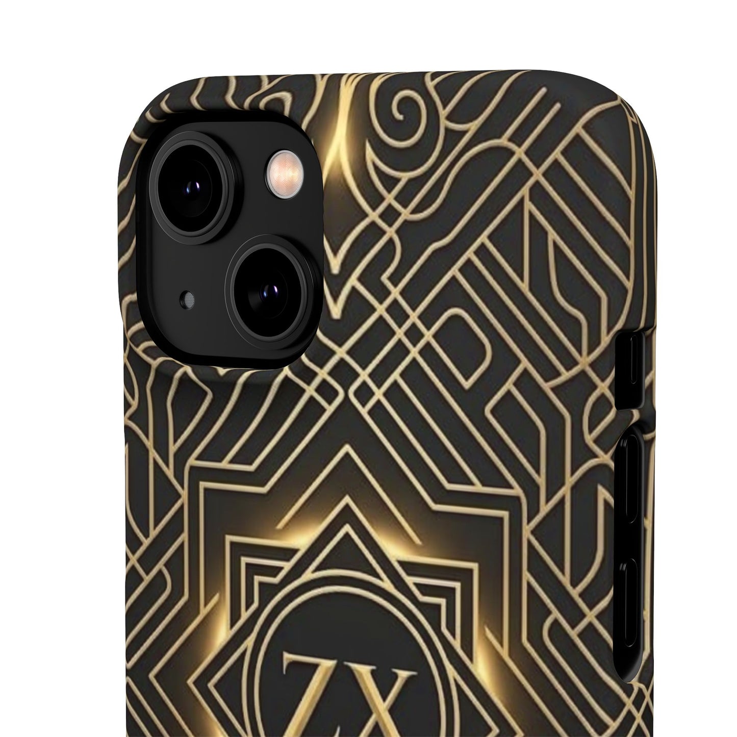 Luxury Gold Geometric Art Deco Slim Phone Case for iPhone & Samsung