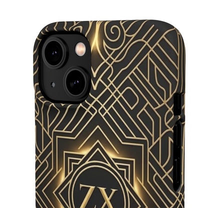 Luxury Gold Geometric Art Deco Slim Phone Case for iPhone & Samsung