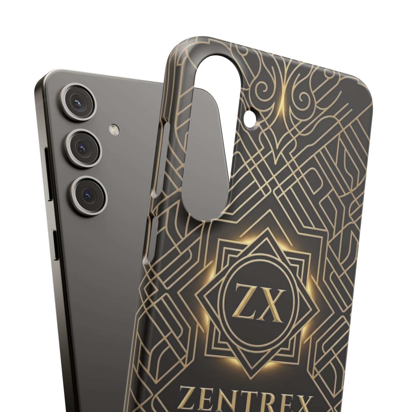 Luxury Gold Geometric Art Deco Slim Phone Case for iPhone & Samsung