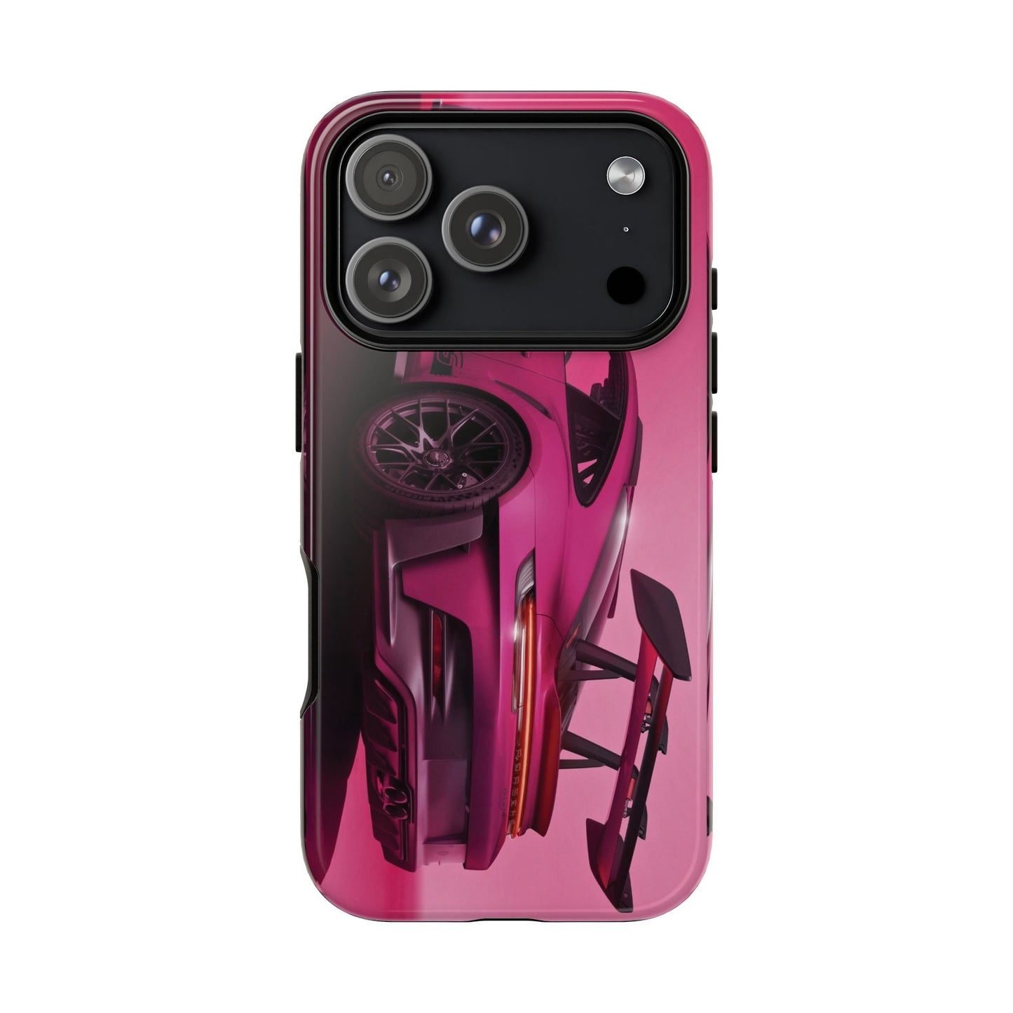 Vivid Pink Sports Car Tough Phone Case - Drop Proof Armor Cover