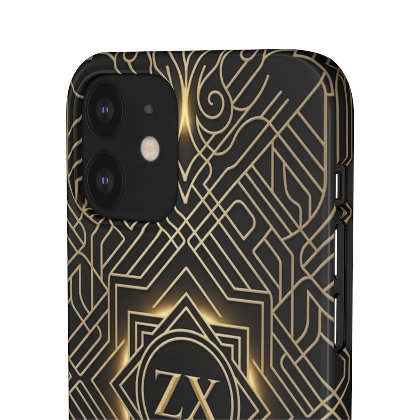 Luxury Gold Geometric Art Deco Slim Phone Case for iPhone & Samsung