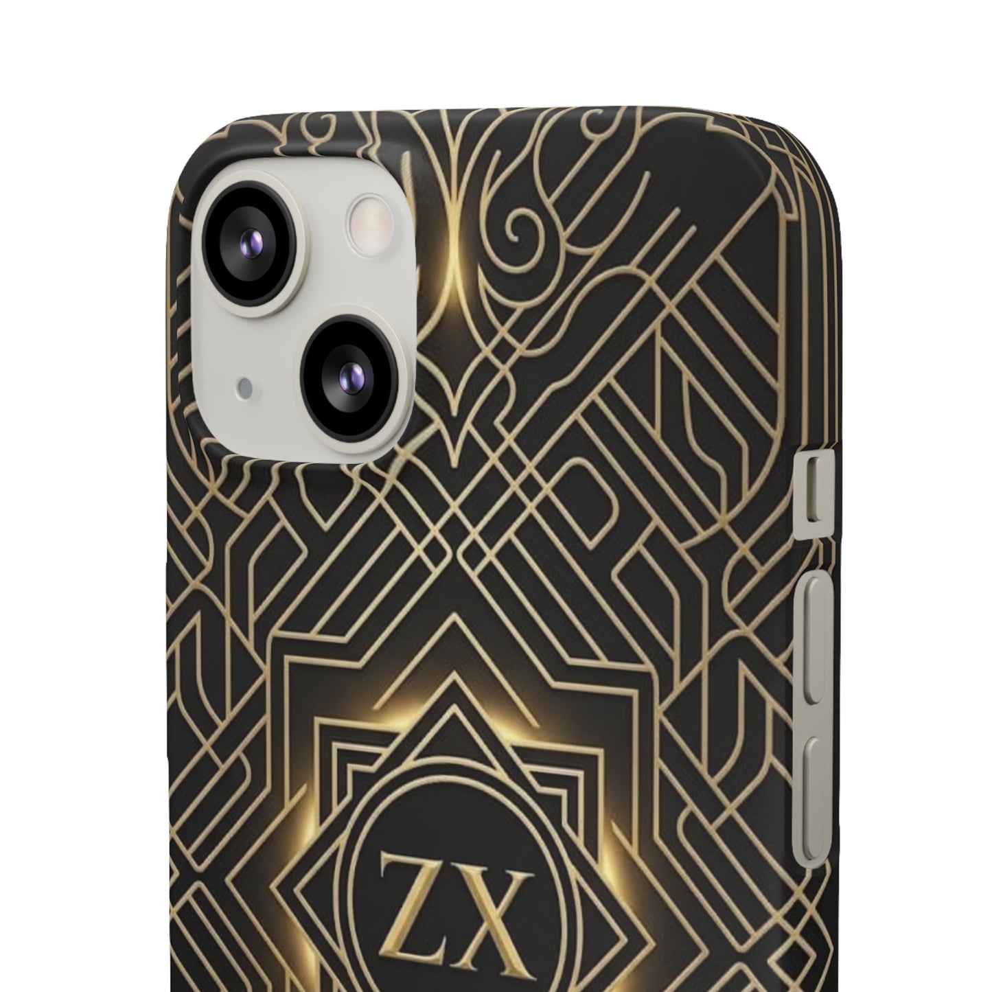 Luxury Gold Geometric Art Deco Slim Phone Case for iPhone & Samsung