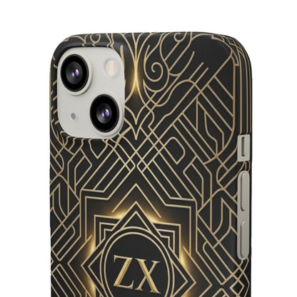 Luxury Gold Geometric Art Deco Slim Phone Case for iPhone & Samsung