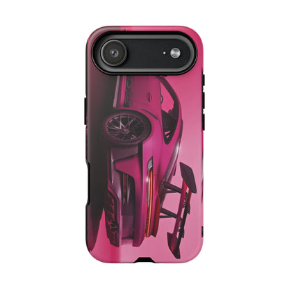 Vivid Pink Sports Car Tough Phone Case - Drop Proof Armor Cover