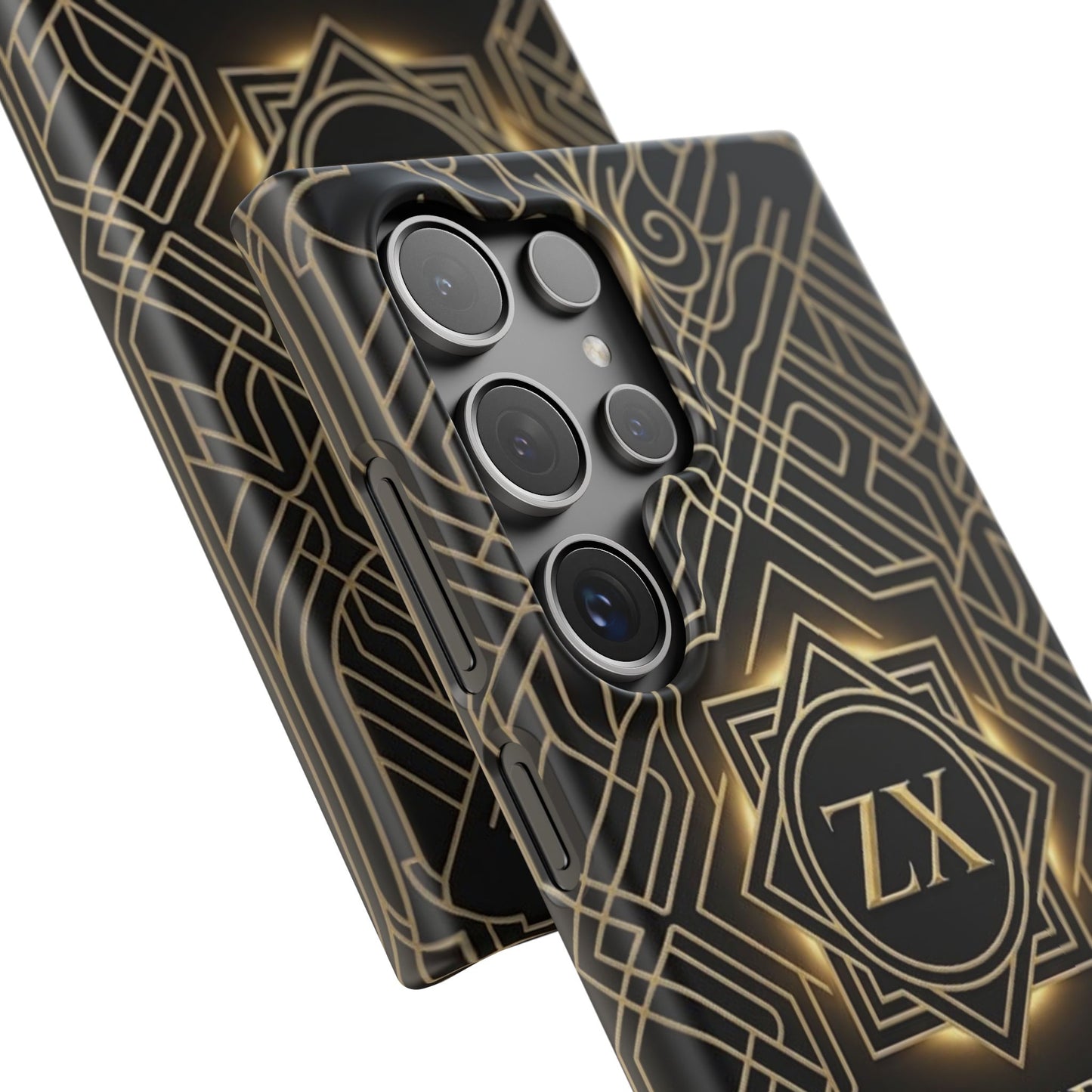 Luxury Gold Geometric Art Deco Slim Phone Case for iPhone & Samsung