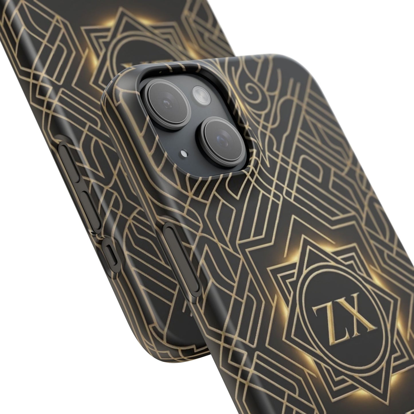 Luxury Gold Geometric Art Deco Slim Phone Case for iPhone & Samsung