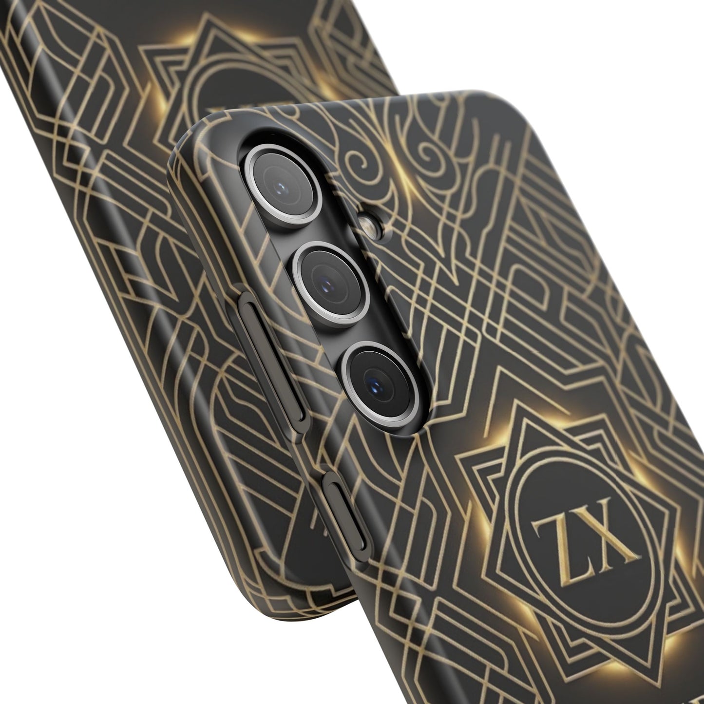 Luxury Gold Geometric Art Deco Slim Phone Case for iPhone & Samsung