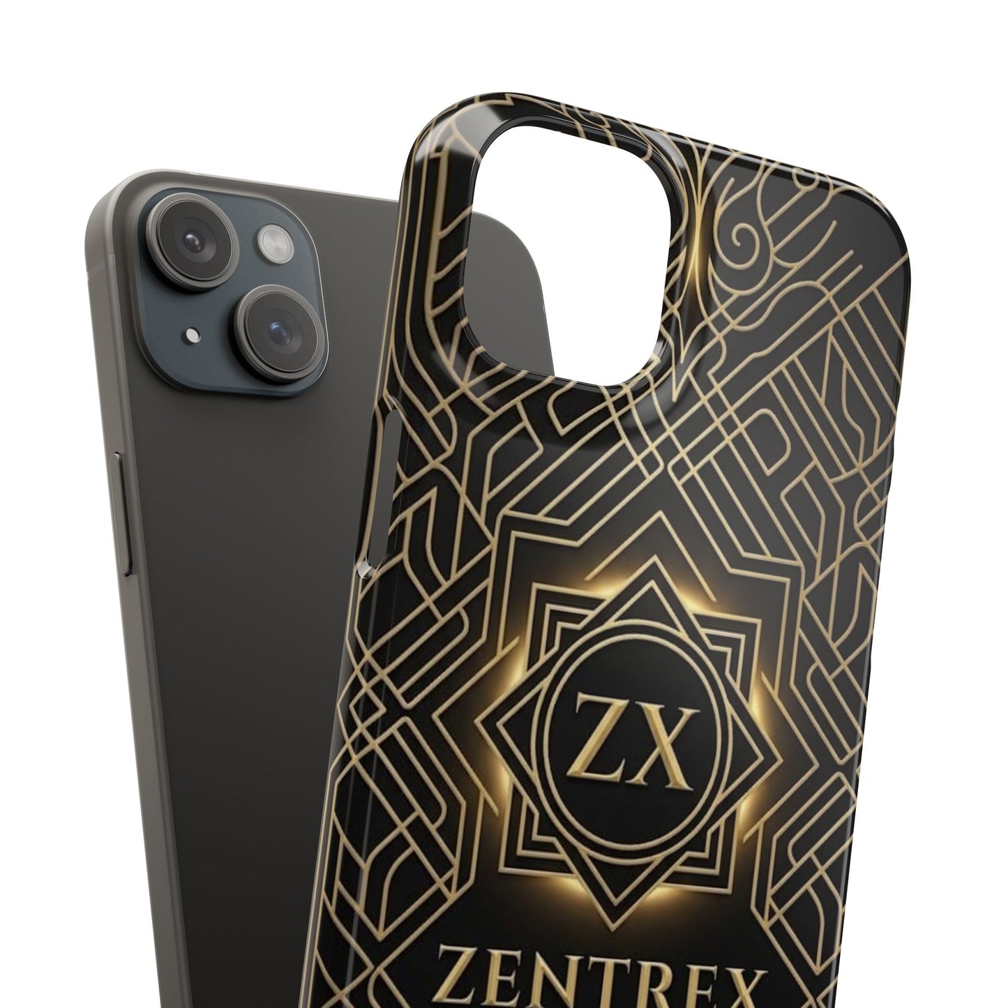 Luxury Gold Geometric Art Deco Slim Phone Case for iPhone & Samsung