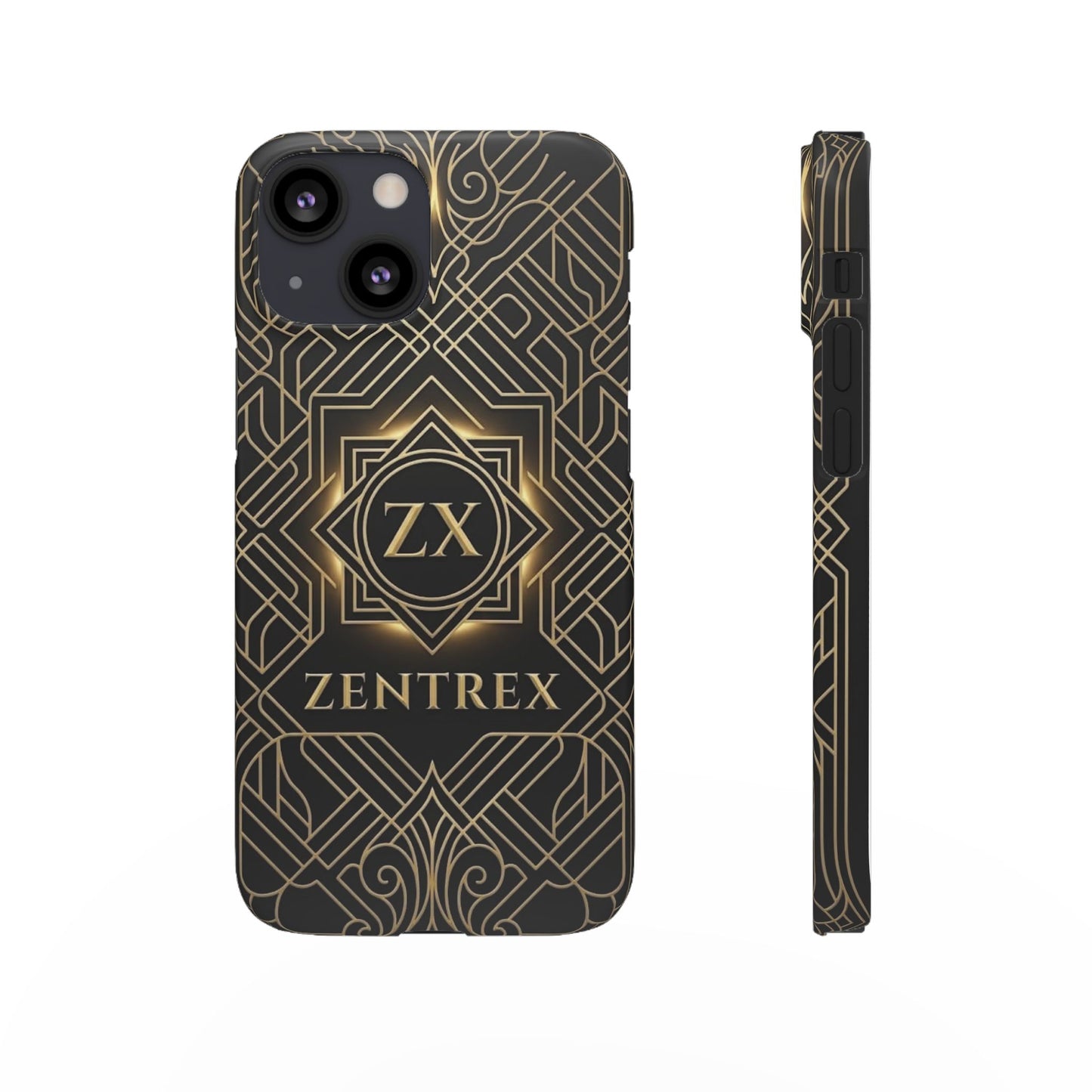 Luxury Gold Geometric Art Deco Slim Phone Case for iPhone & Samsung