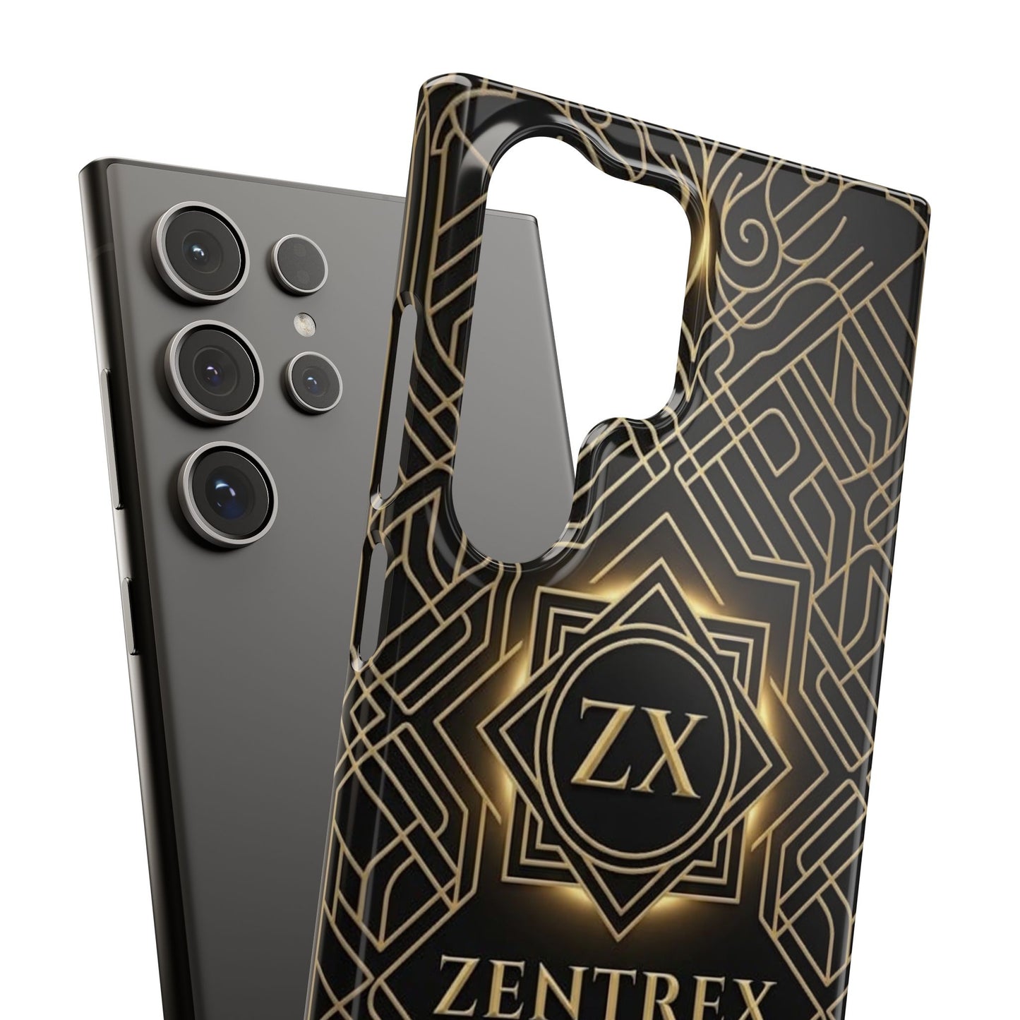 Luxury Gold Geometric Art Deco Slim Phone Case for iPhone & Samsung