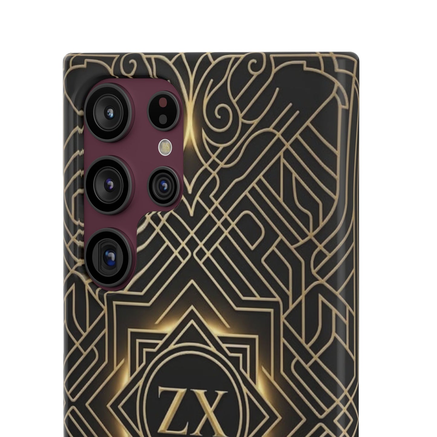 Luxury Gold Geometric Art Deco Slim Phone Case for iPhone & Samsung
