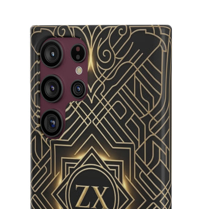 Luxury Gold Geometric Art Deco Slim Phone Case for iPhone & Samsung