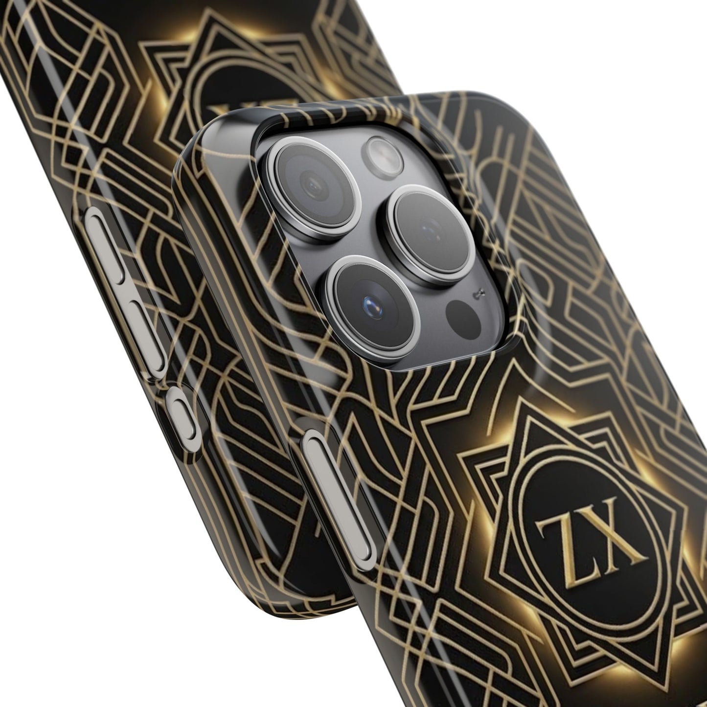 Luxury Gold Geometric Art Deco Slim Phone Case for iPhone & Samsung