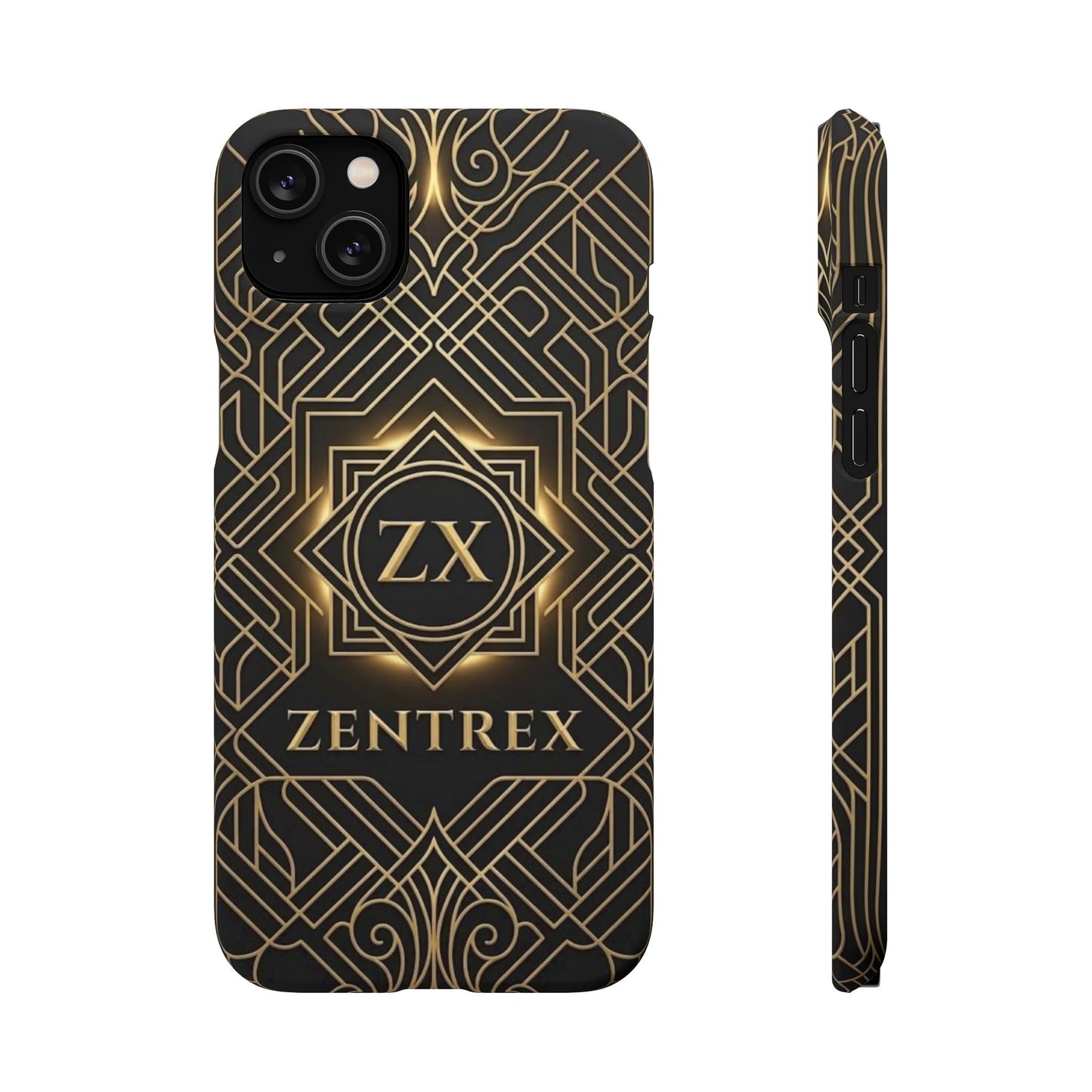 Luxury Gold Geometric Art Deco Slim Phone Case for iPhone & Samsung