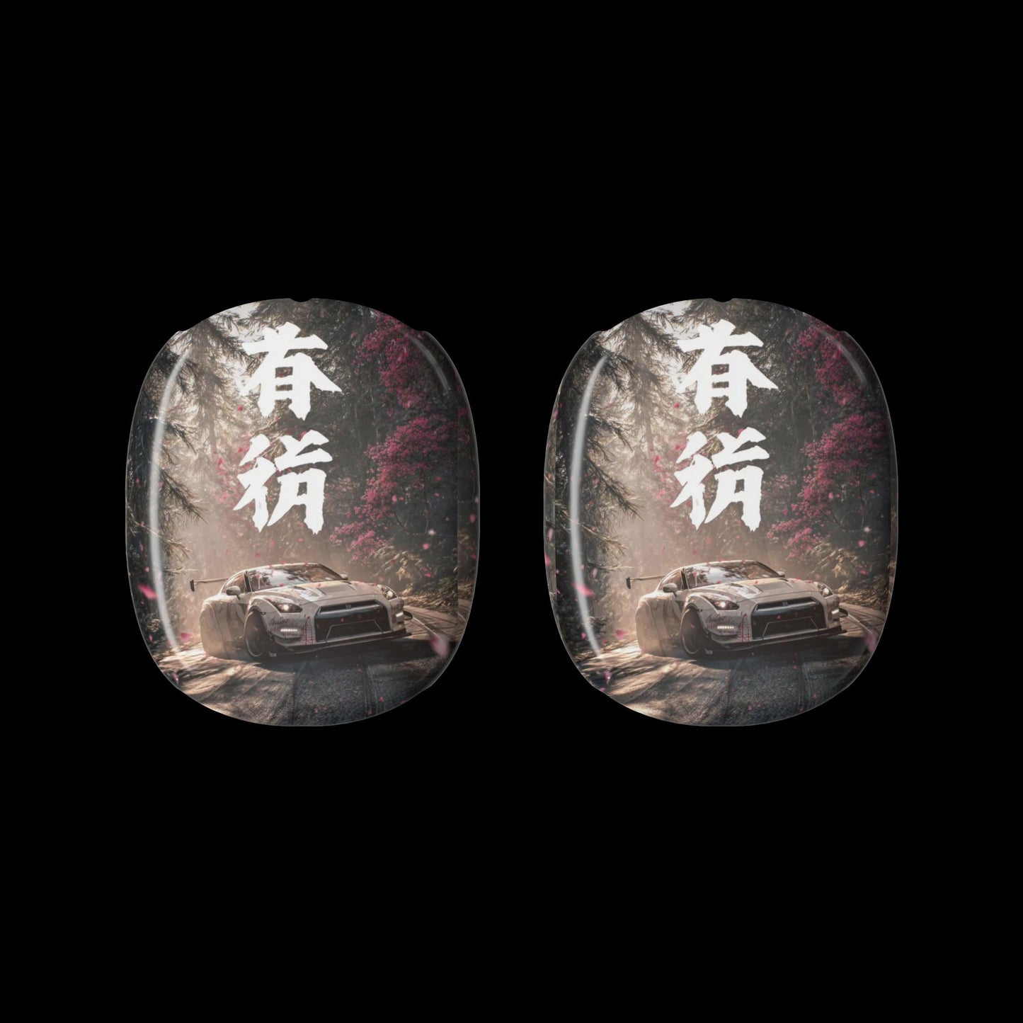 AirPods Max Shell Case — Drift Racing Car Design with Japanese Kanji