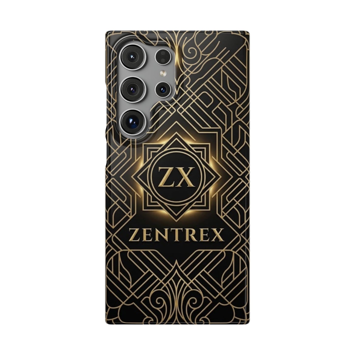 Luxury Gold Geometric Art Deco Slim Phone Case for iPhone & Samsung