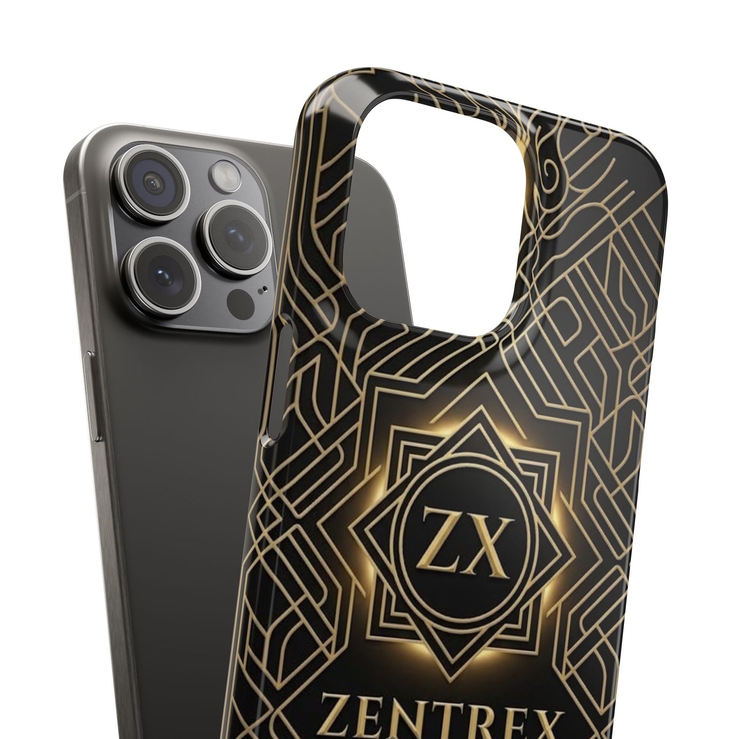 Luxury Gold Geometric Art Deco Slim Phone Case for iPhone & Samsung