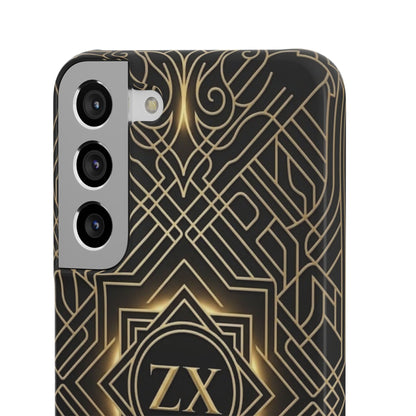 Luxury Gold Geometric Art Deco Slim Phone Case for iPhone & Samsung